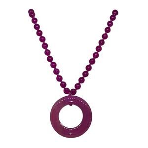 Pink Fancy Cut Agate And Quartz With Sterling Silver Necklace 18”-20”